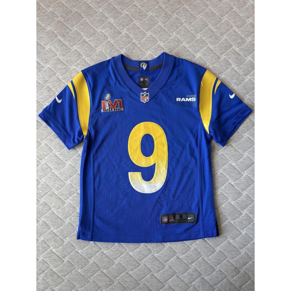 Los Angeles Rams Jersey Youth Small Blue NFL Football Matthew Stafford 9 Nike